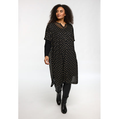 Studio SAlma Dress Dress Black with gold dots