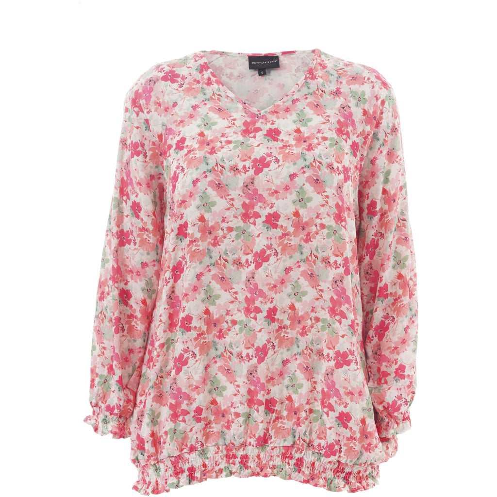 Studio SAugusta Blouse Blouse Red/green flowers