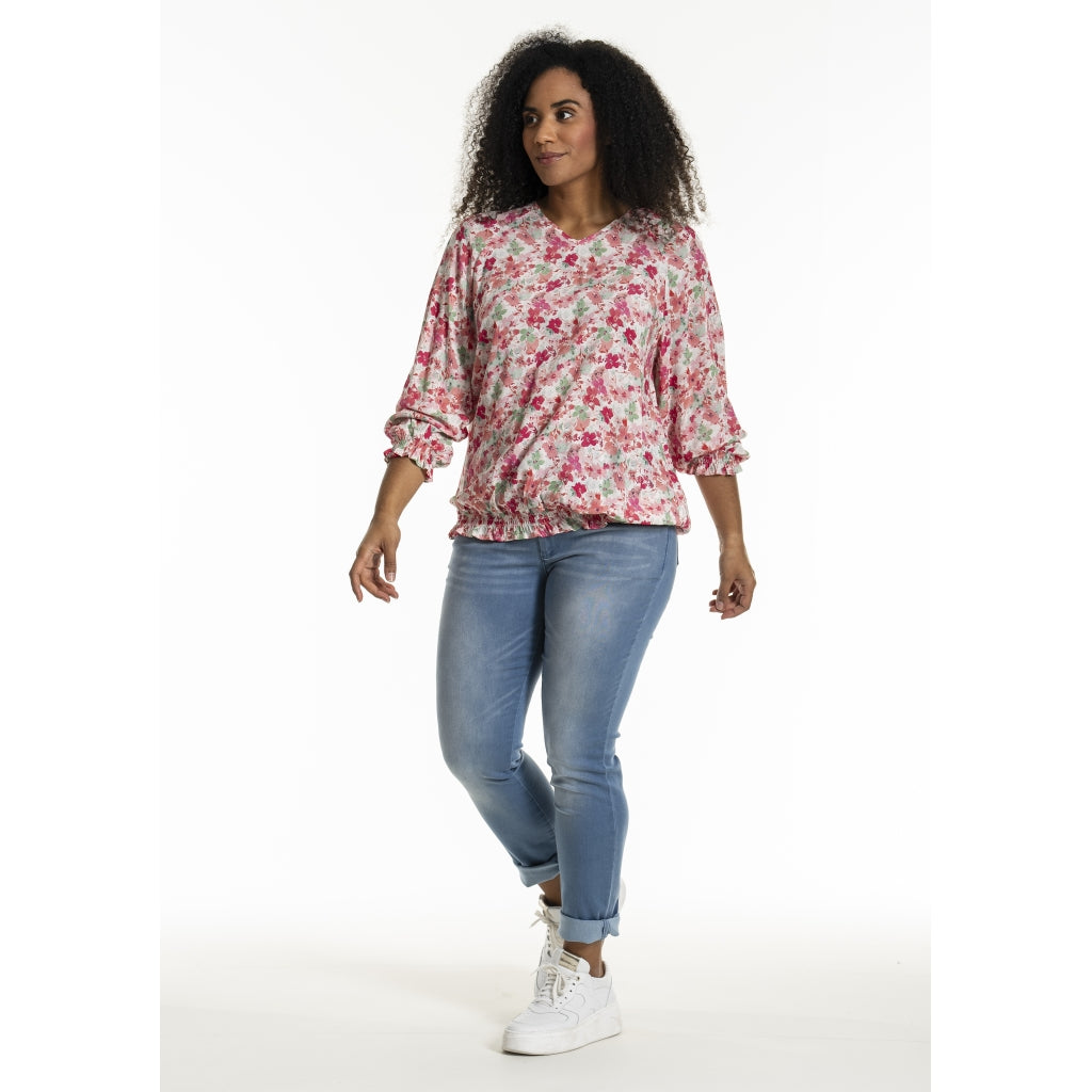 Studio SAugusta Blouse Blouse Red/green flowers