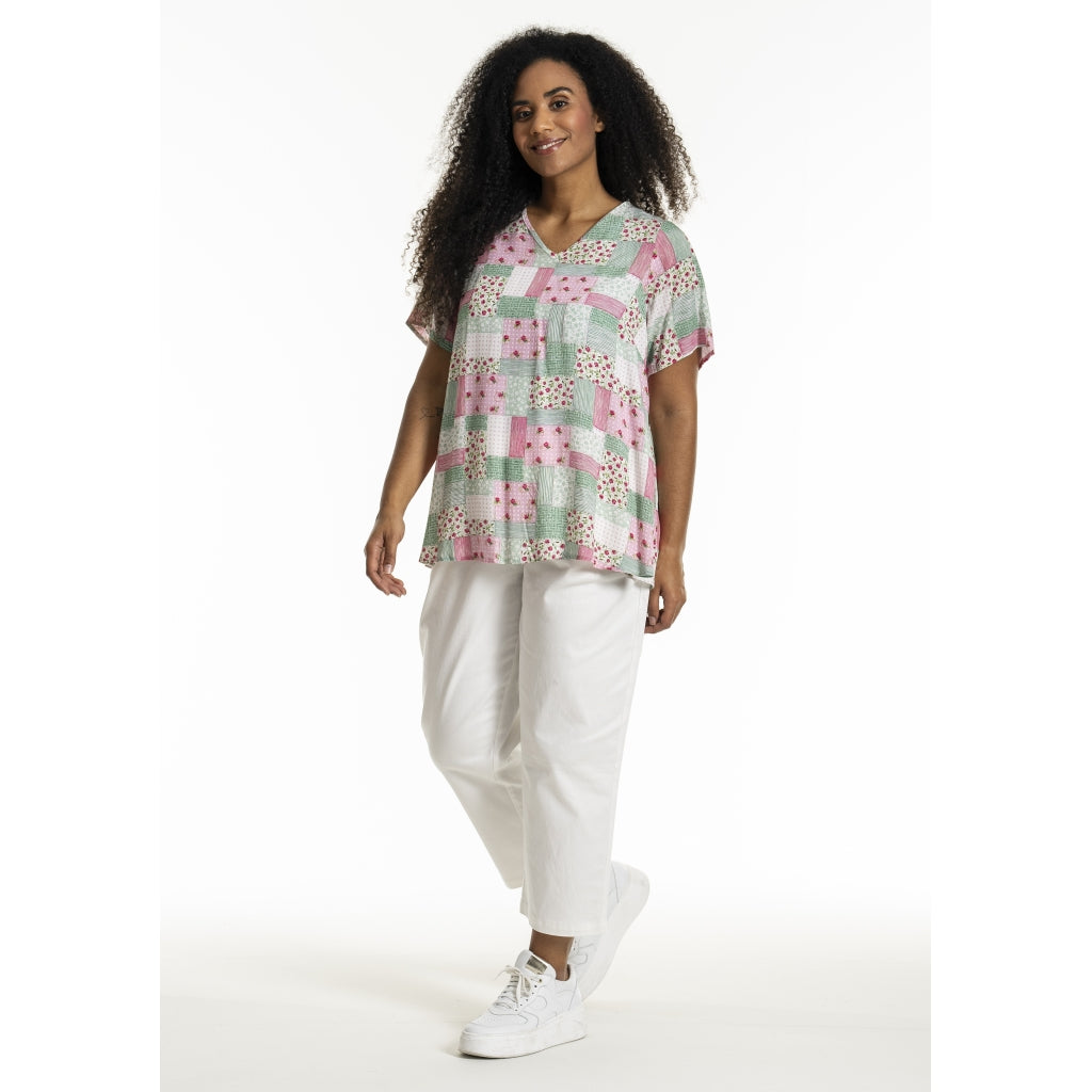 Studio SBaloo Blouse Blouse Multi print with green and pink