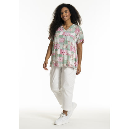 Studio SBaloo Blouse Blouse Multi print with green and pink