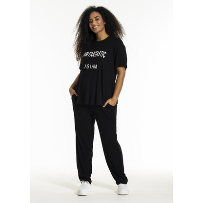 Studio SBella T-Shirt with print T-Shirt Black with white