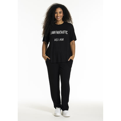 Studio SBella T-Shirt with print T-Shirt Black with white