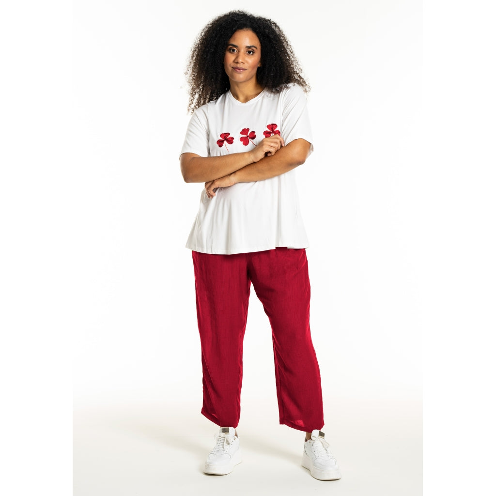 Studio SBella T-Shirt with print T-Shirt White with red print