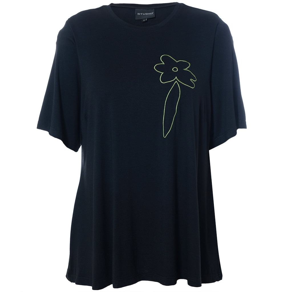 Studio SBella T-Shirt with print T-Shirt Black with Green