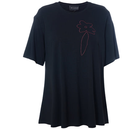 Studio SBella T-Shirt with print T-Shirt Black with bordeaux
