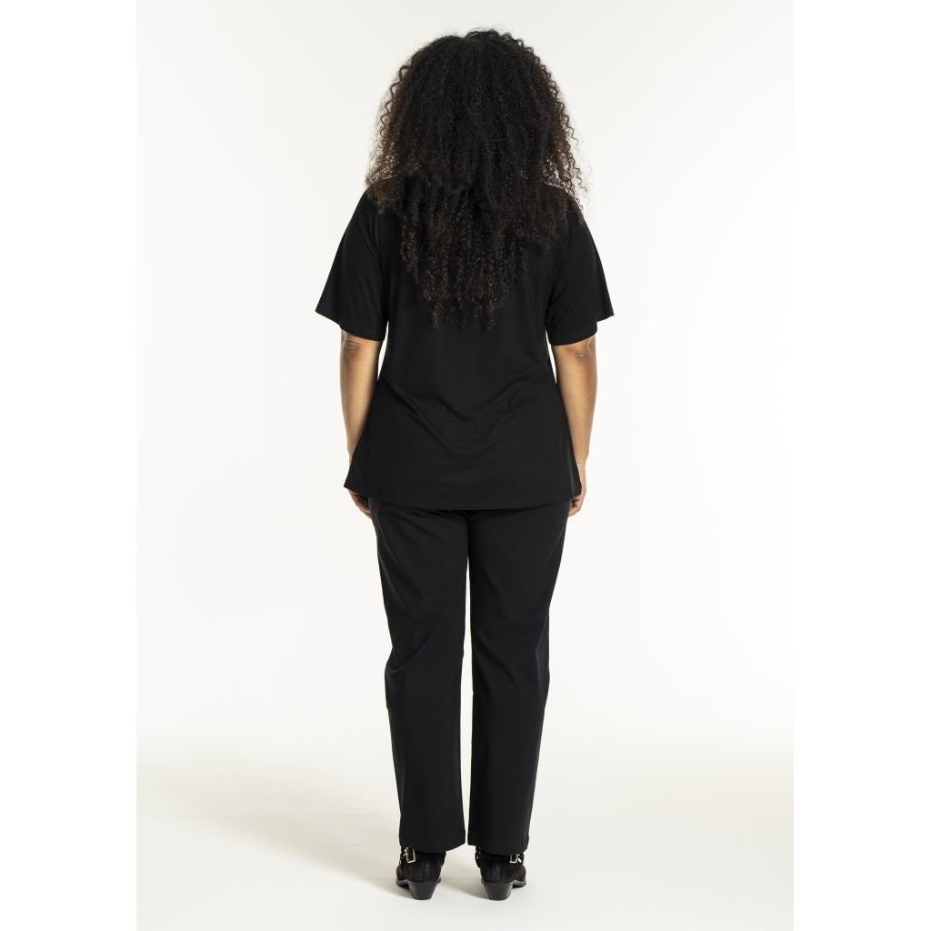 Studio SBella T-Shirt with print T-Shirt Black with bordeaux