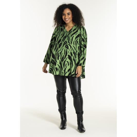 Studio SBerit Blouse Blouse Black green clouds