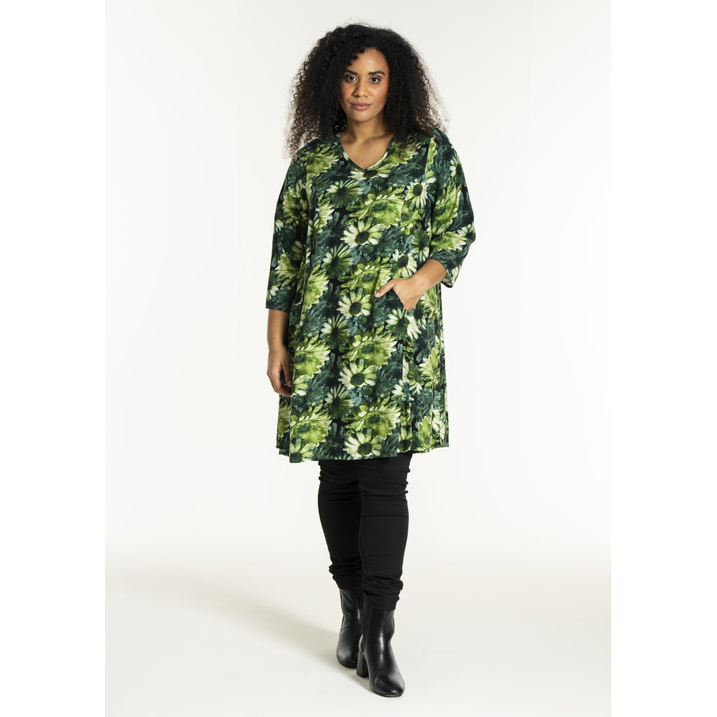 Studio SBirgitte Dress Dress Green flower mix