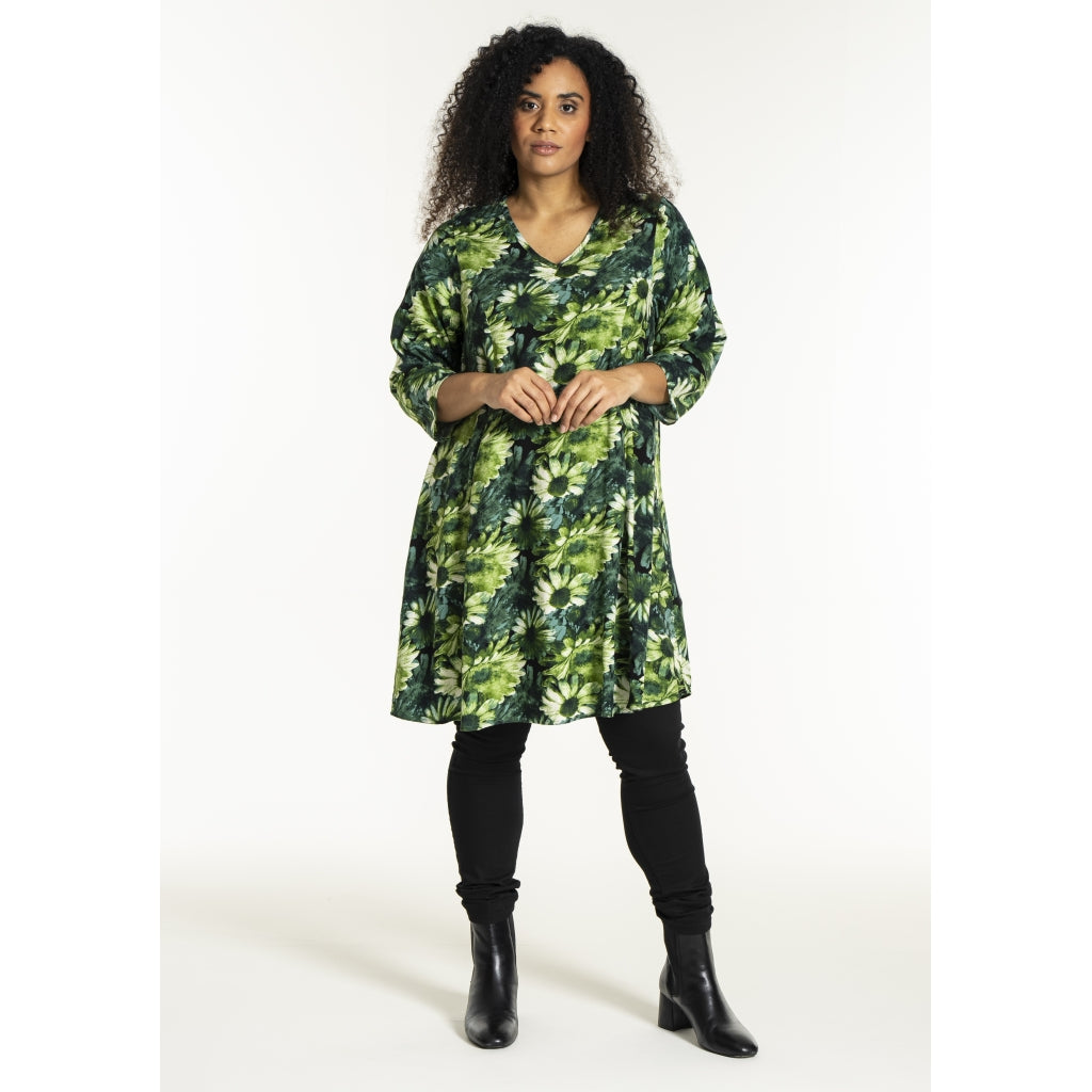 Studio SBirgitte Dress Dress Green flower mix