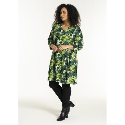 Studio SBirgitte Dress Dress Green flower mix