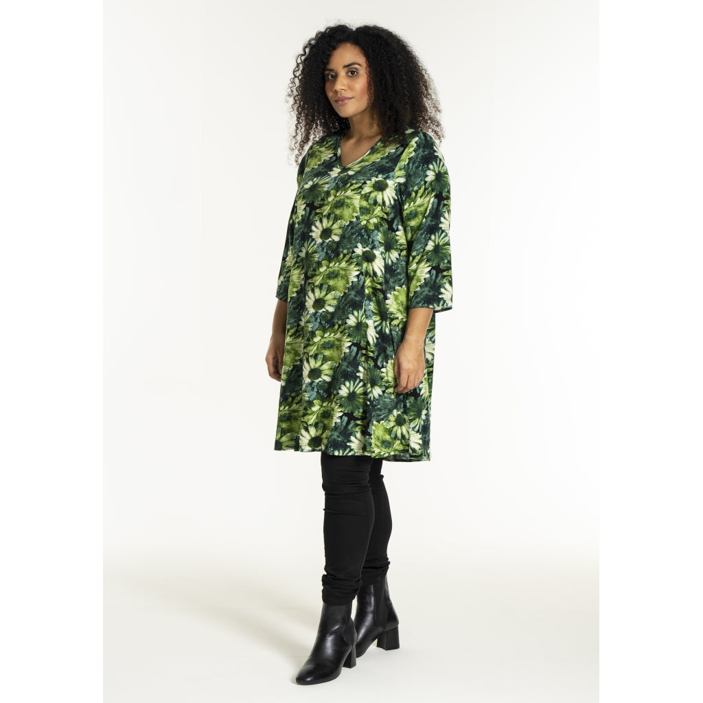 Studio SBirgitte Dress Dress Green flower mix