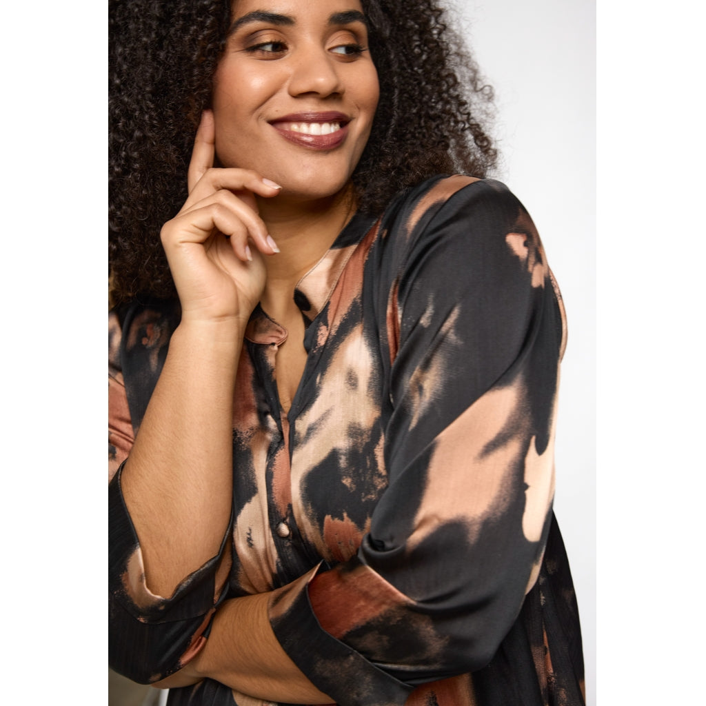 Studio SCharlotte Shirt Shirt Black with brown shades