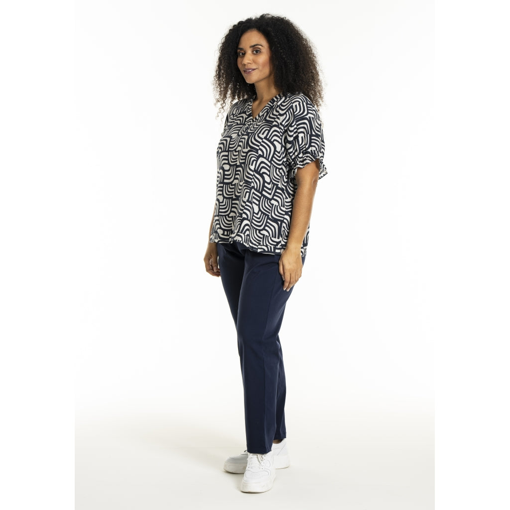 Studio SDasie Blouse Blouse Navy/Off-White