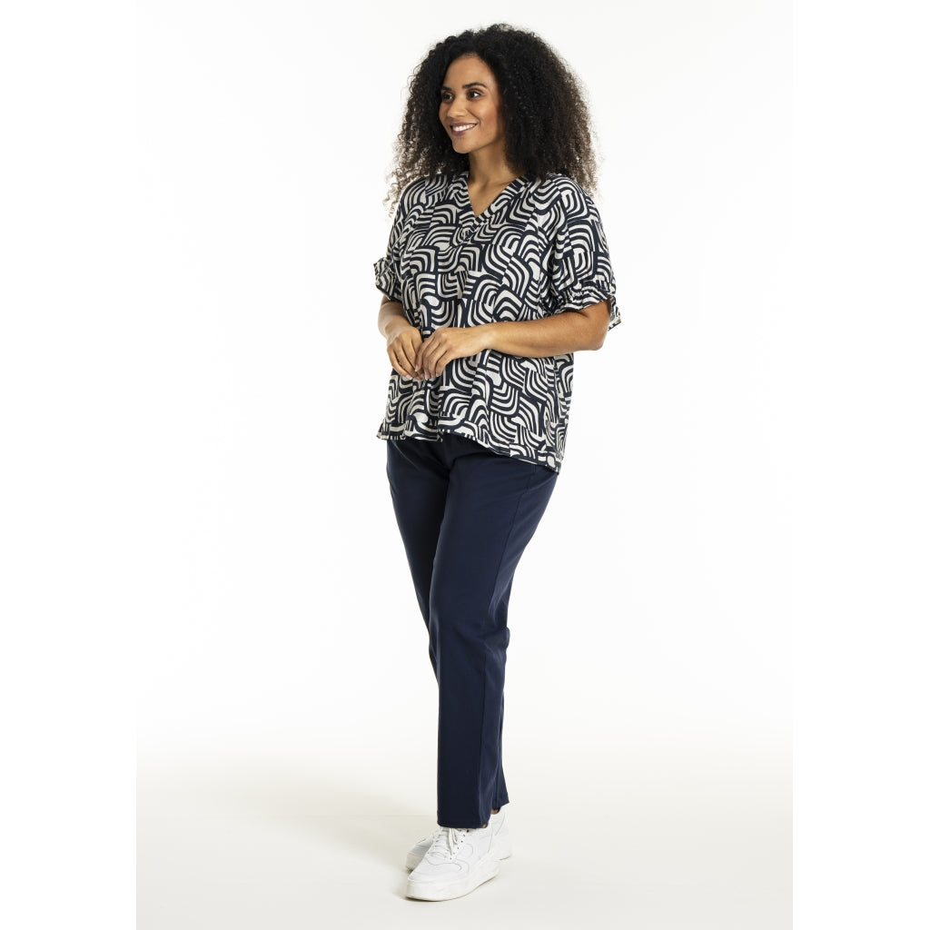 Studio SDasie Blouse Blouse Navy/Off-White