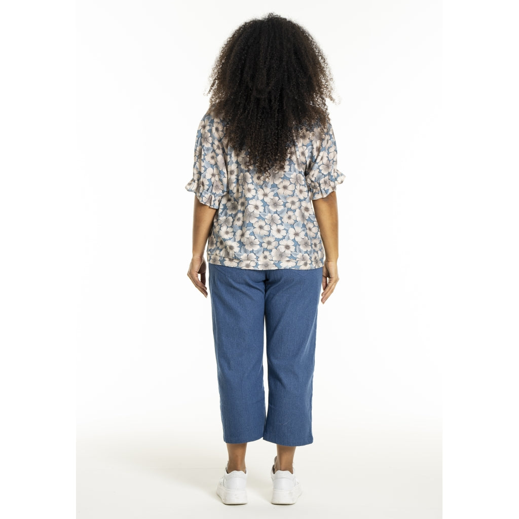 Studio SDasie Blouse Blouse Blue/Sand flowers