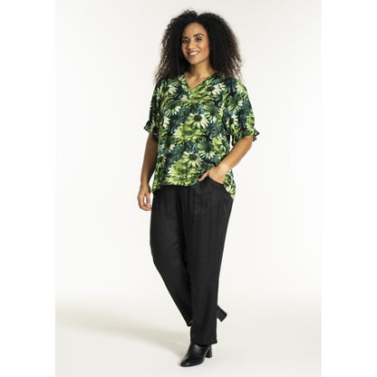 Studio SDasie Blouse Blouse Green flower mix