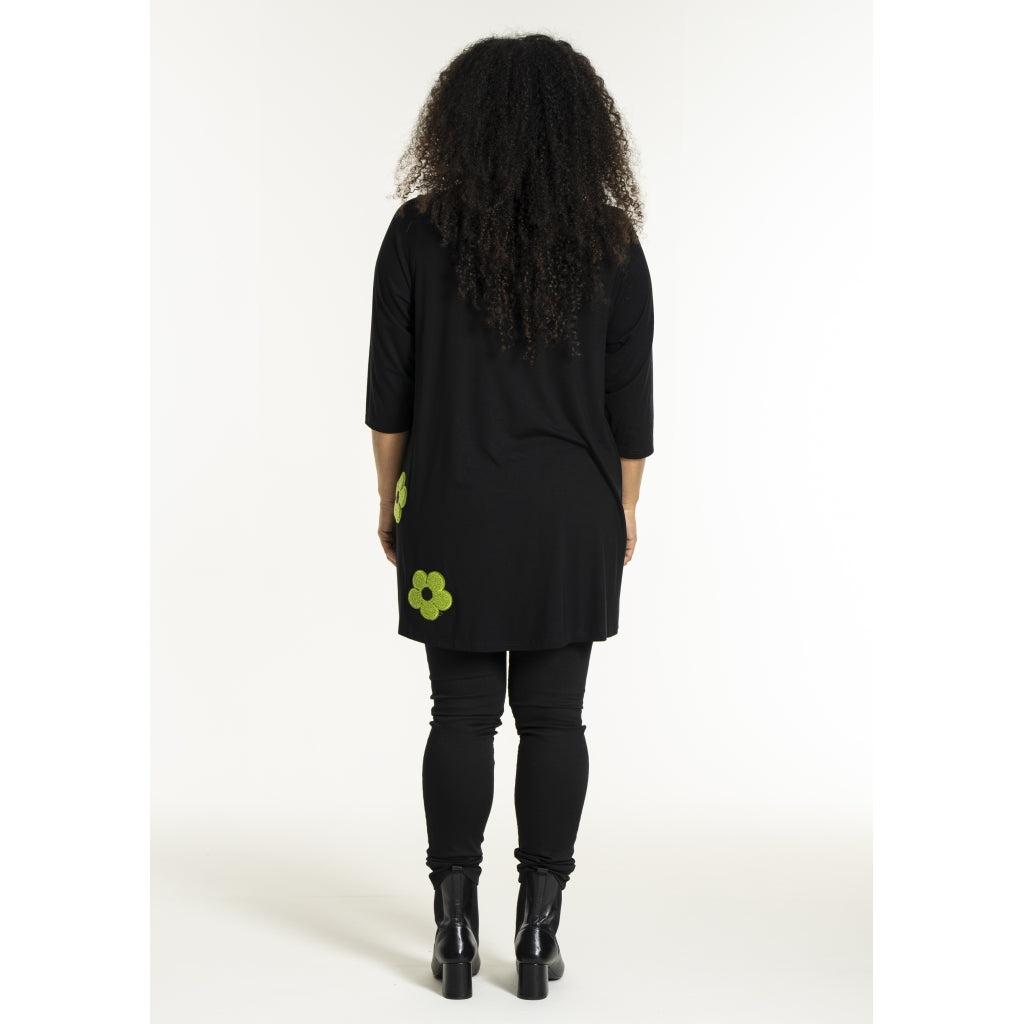 Studio SDitte Tunic Tunic Black with green flower