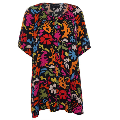 Studio SDorine Tunic Tunic Black with Multi printed