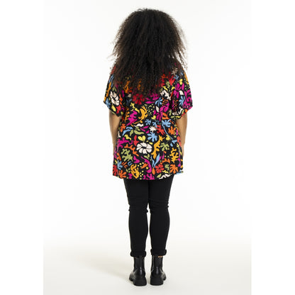 Studio SDorine Tunic Tunic Black with Multi printed