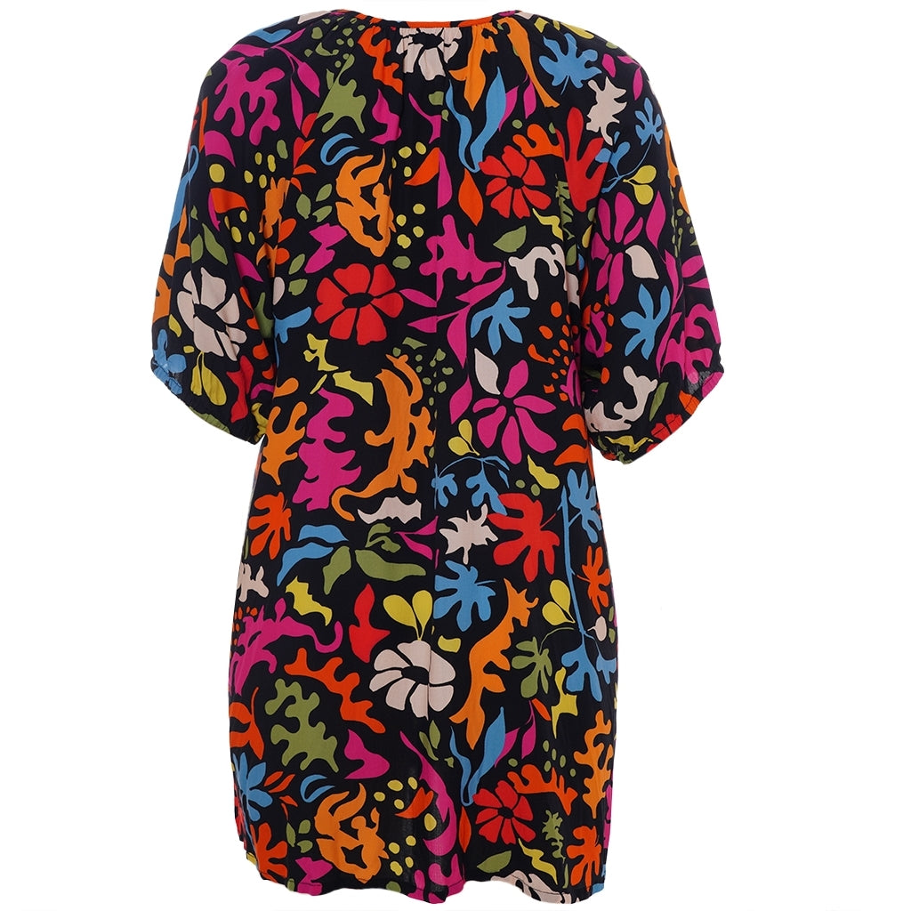 Studio SDorine Tunic Tunic Black with Multi printed