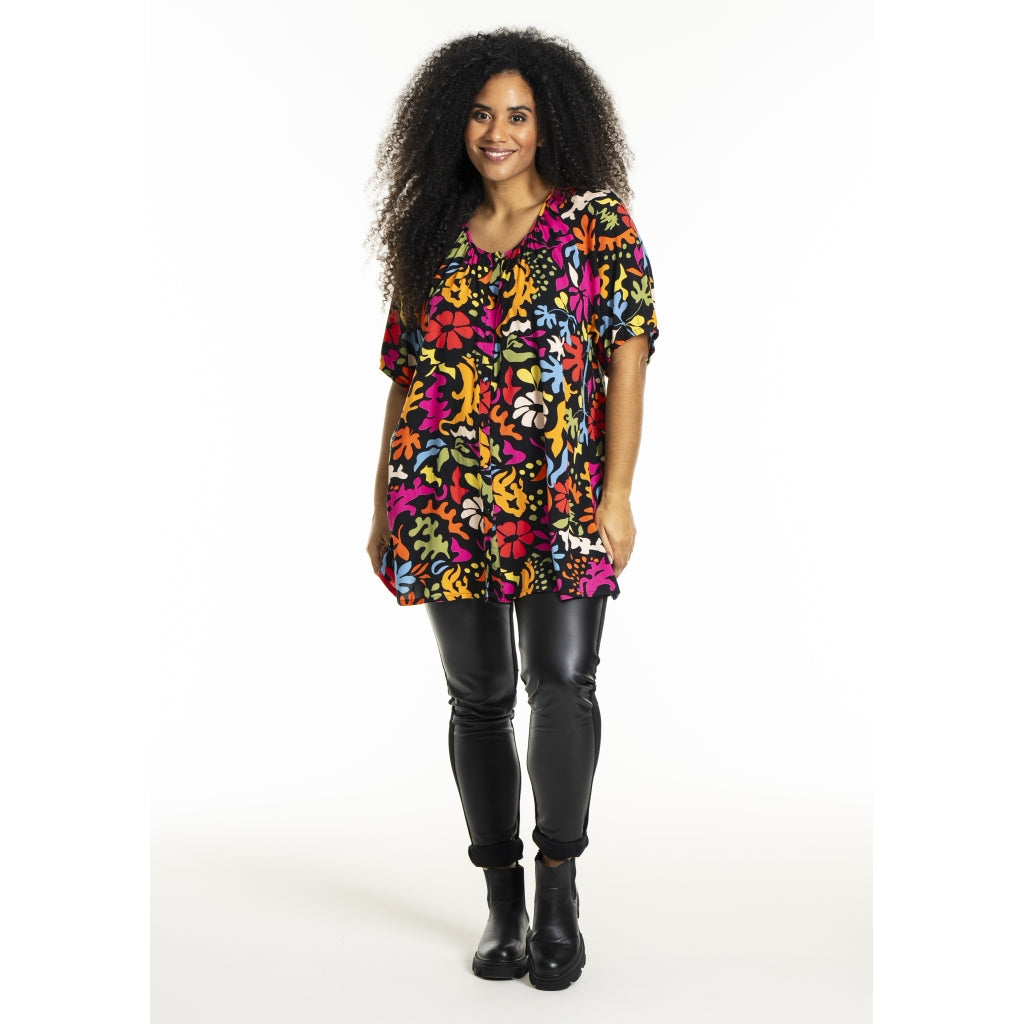 Studio SDorine Tunic Tunic Black with Multi printed