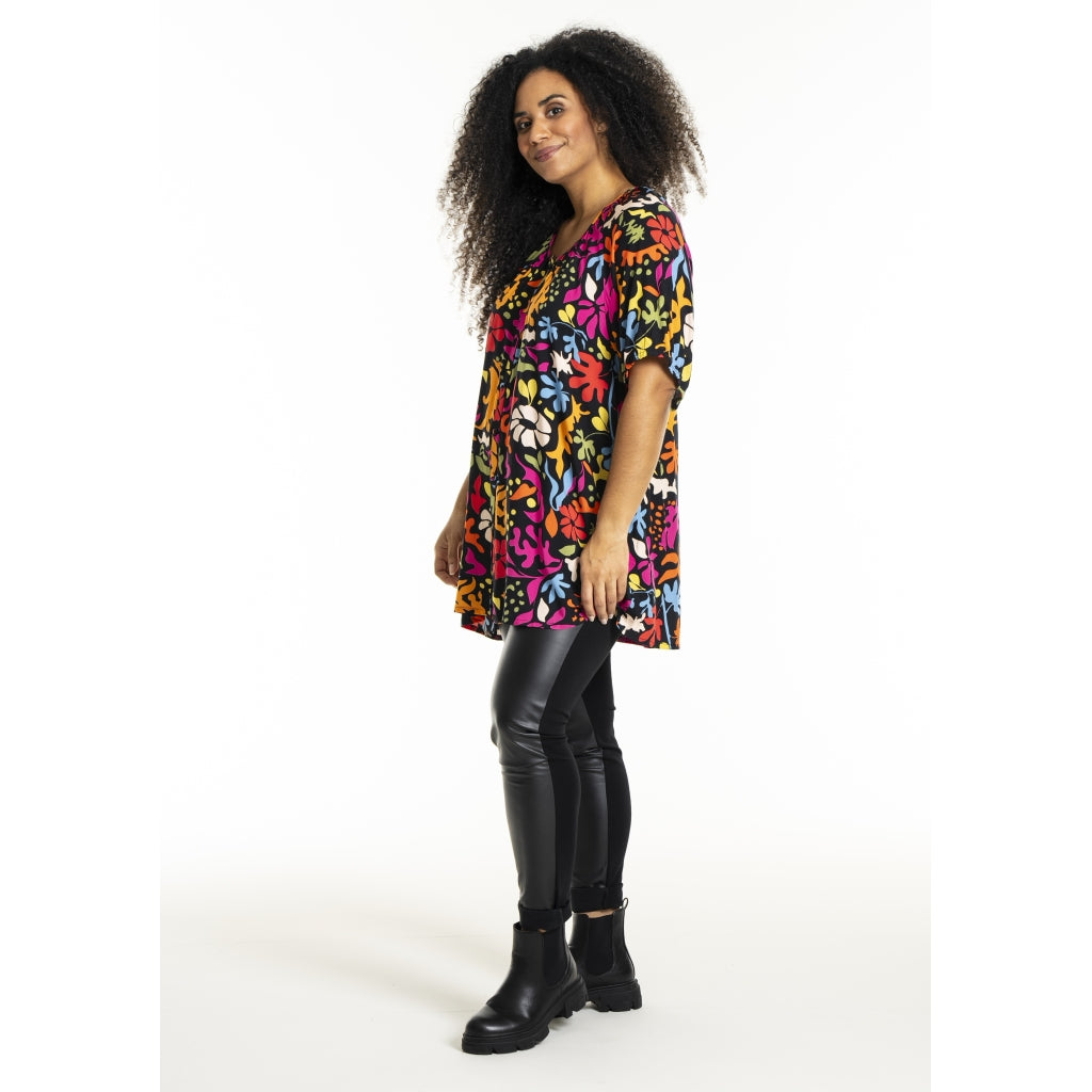 Studio SDorine Tunic Tunic Black with Multi printed