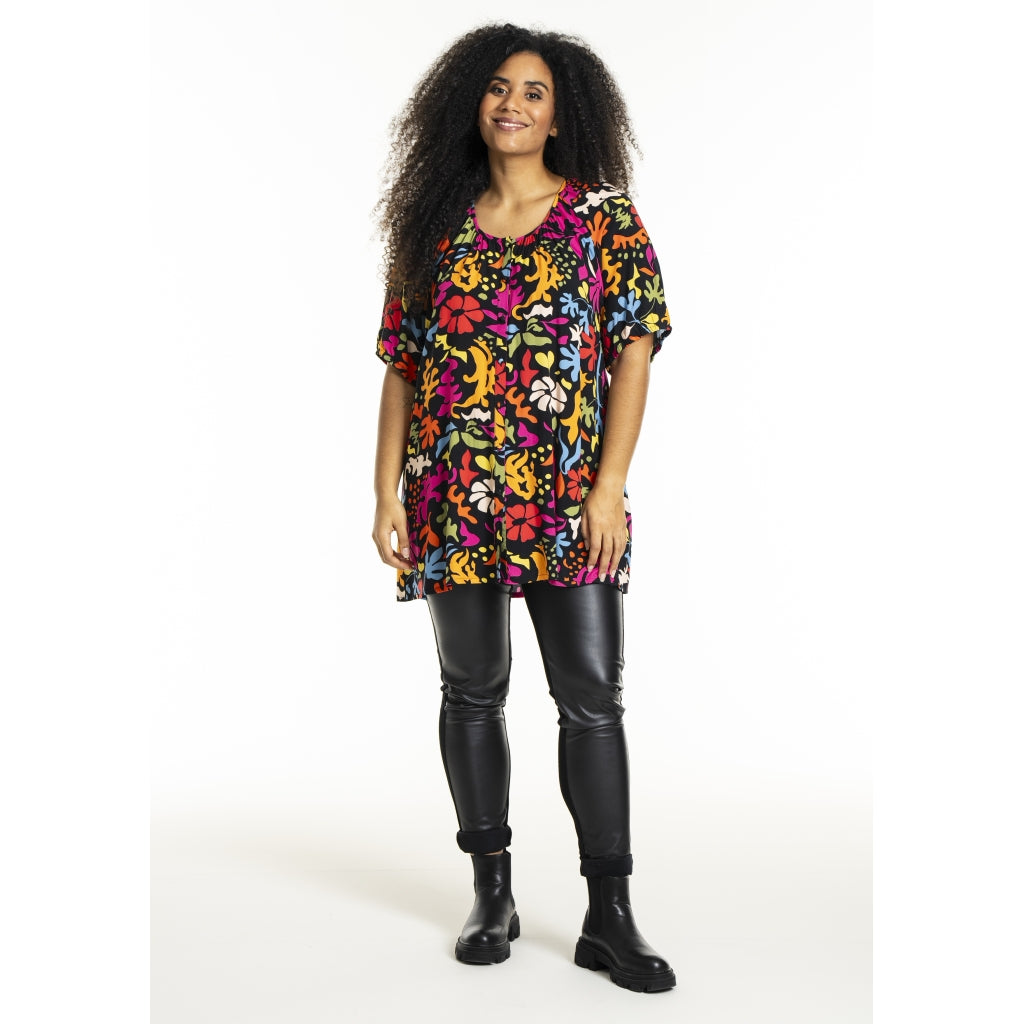Studio SDorine Tunic Tunic Black with Multi printed