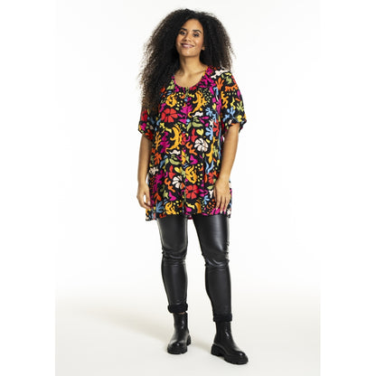 Studio SDorine Tunic Tunic Black with Multi printed