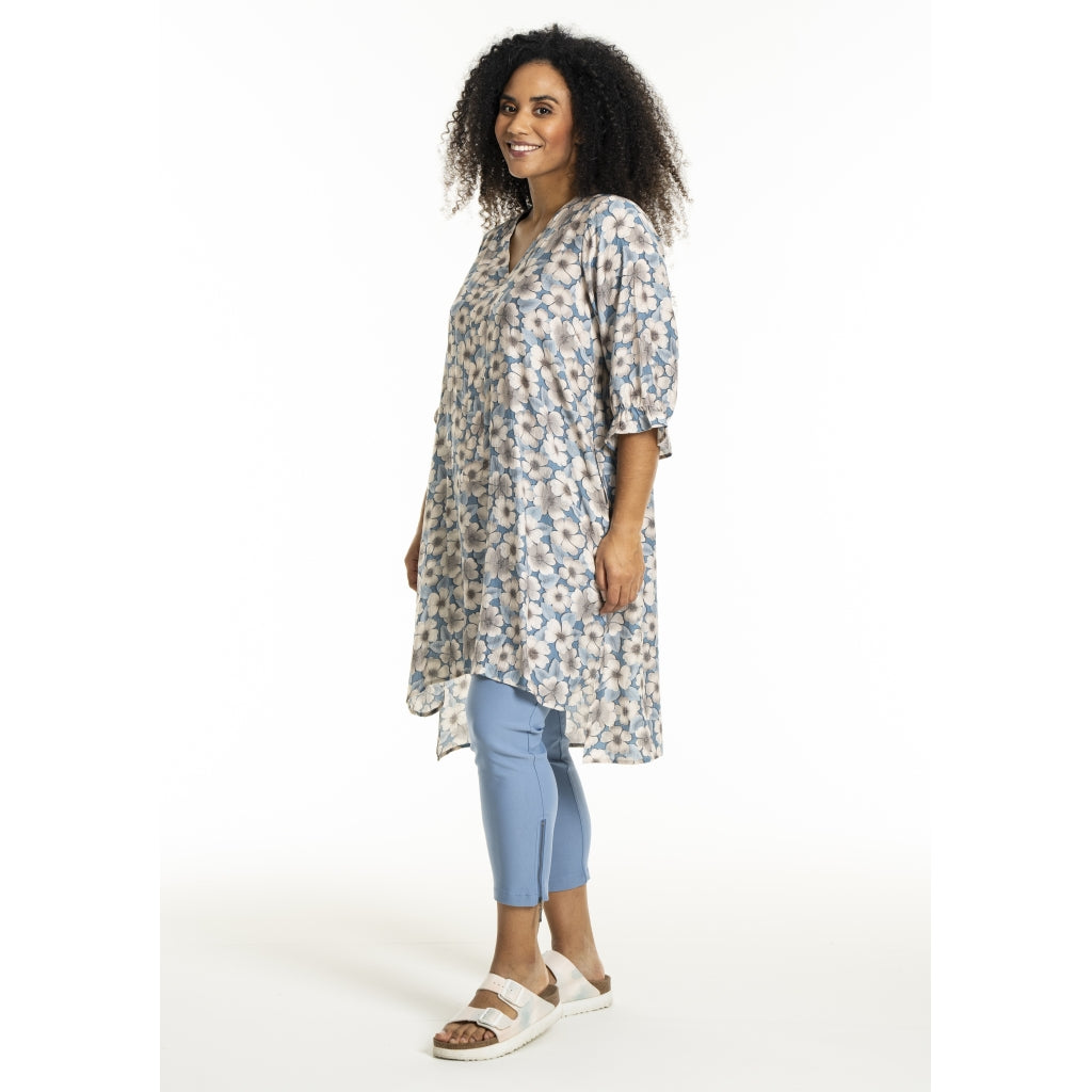 Studio SElma Tunic Tunic Blue/Sand flowers