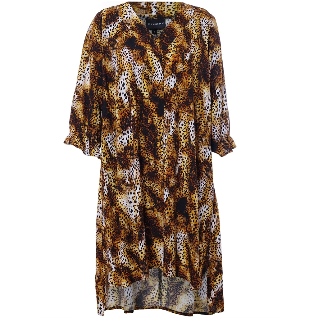 Studio SElma Tunic Tunic Yellow leopart