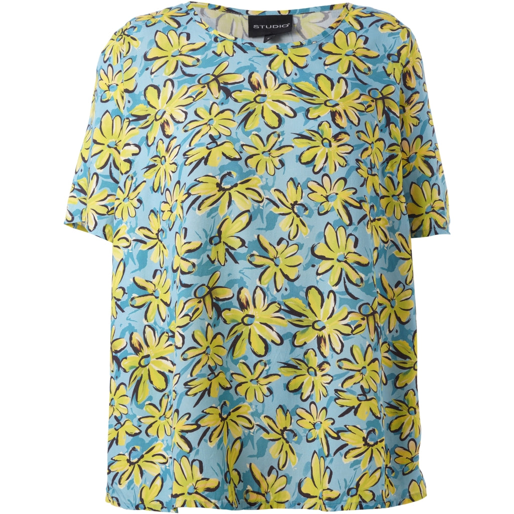 Studio SEsther Blouse Blouse Blue yellow green flowers
