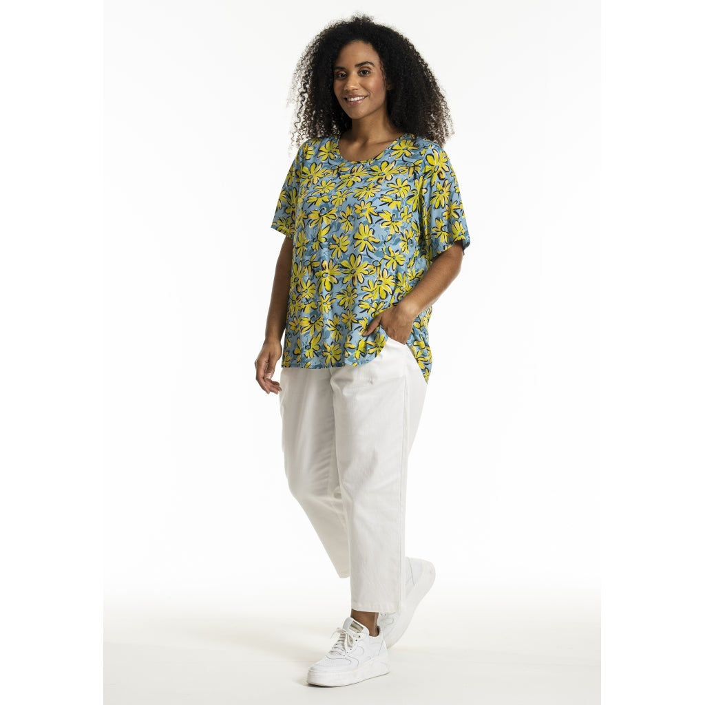 Studio SEsther Blouse Blouse Blue yellow green flowers