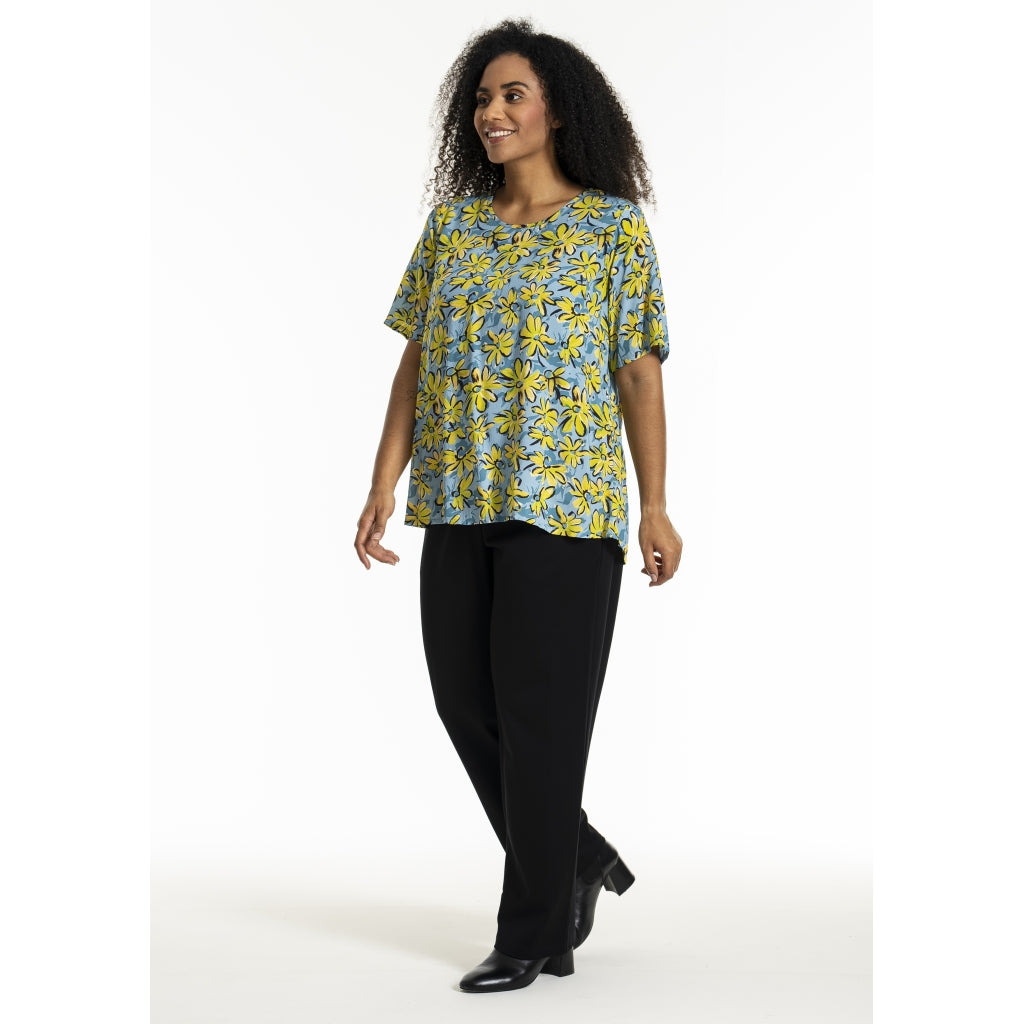 Studio SEsther Blouse Blouse Blue yellow green flowers