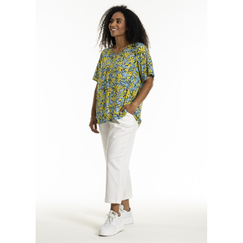 Studio SEsther Blouse Blouse Blue yellow green flowers