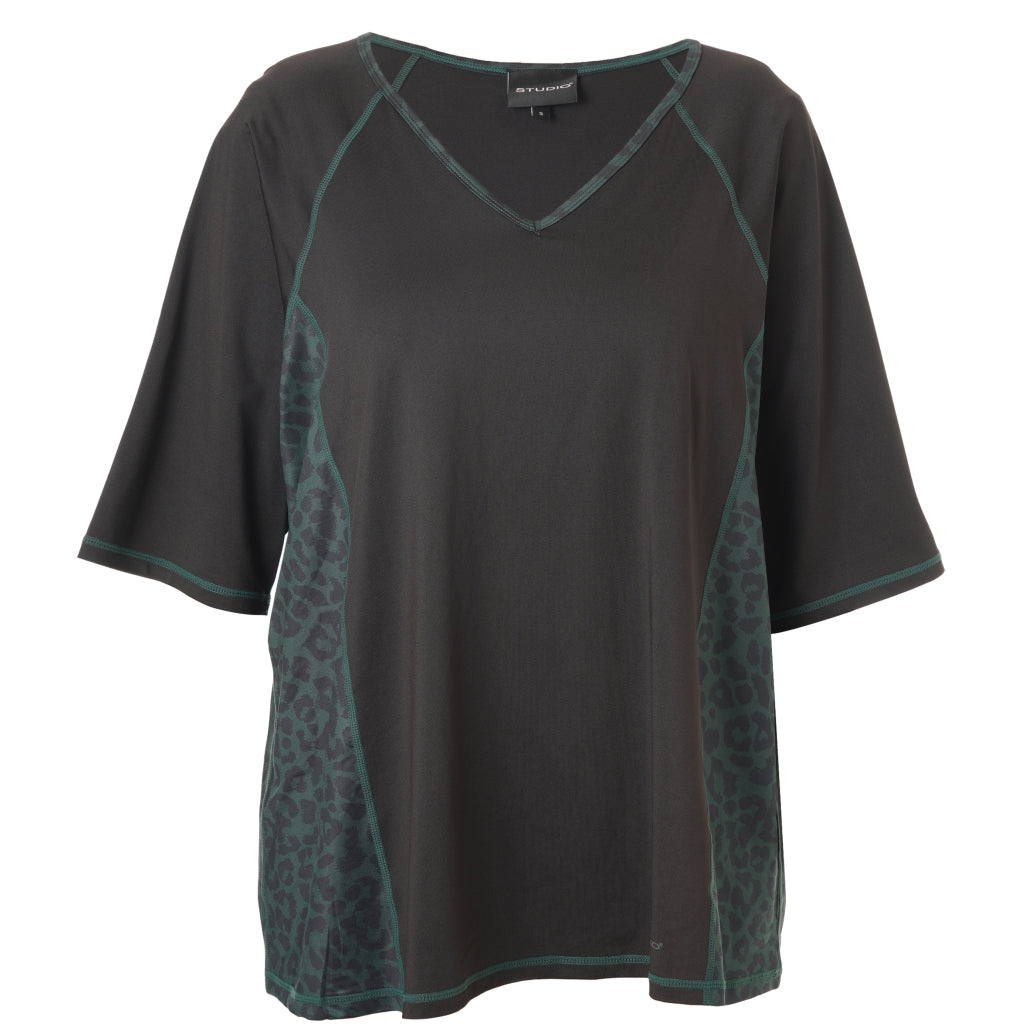 Studio SFitness T-shirt T-Shirt Black with dusty green