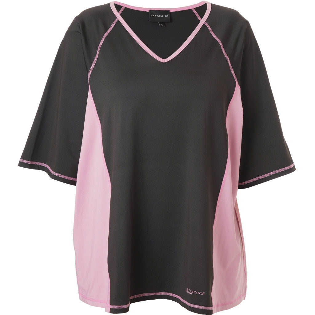 Studio SFitness T-shirt T-Shirt Black with dusty rosa