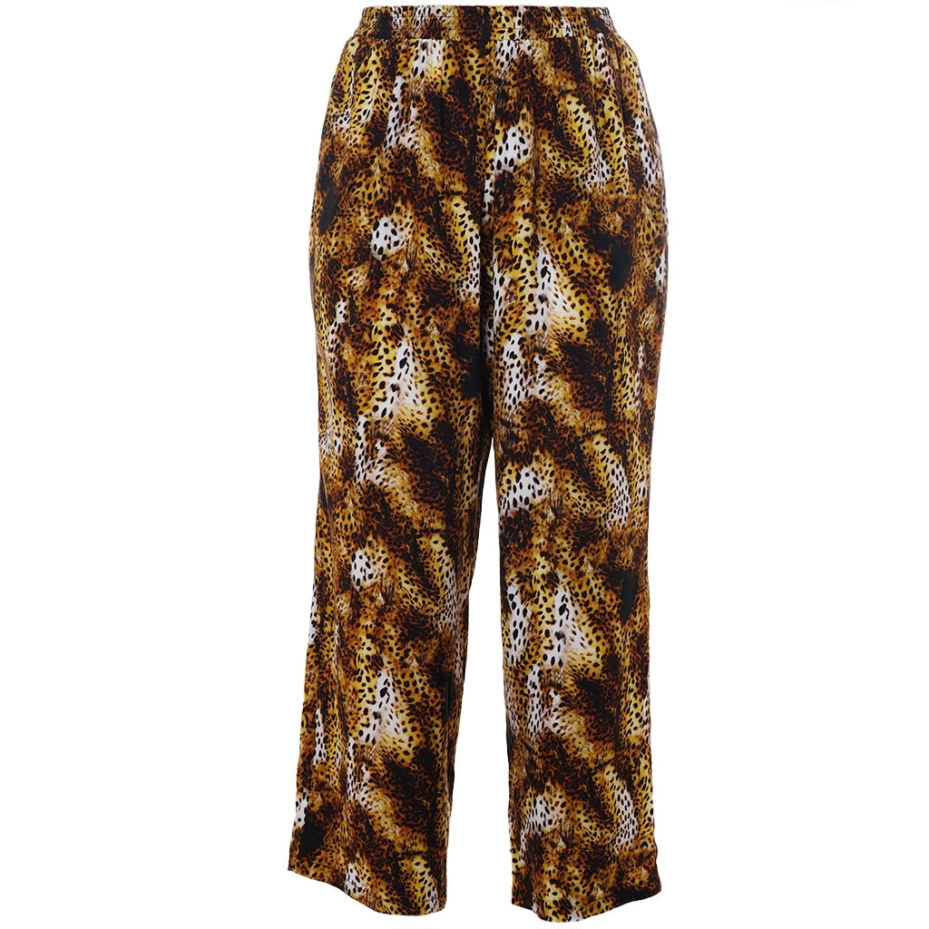 Studio SFria loose trousers Trousers Yellow leopart
