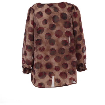 Studio SGulla schiffon blouse Blouse Bordeaux dots