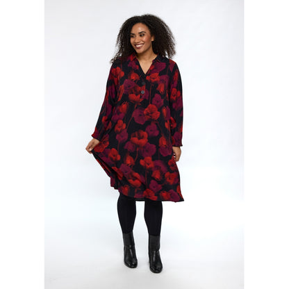 Studio SGunda Dress Dress Black with Red Flower