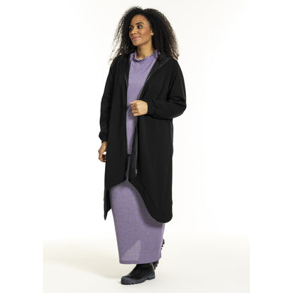 Studio SIlona long sweatshirt with zipper Cardigan Black