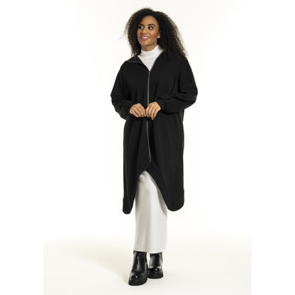 Studio SIlona long sweatshirt with zipper Cardigan Black