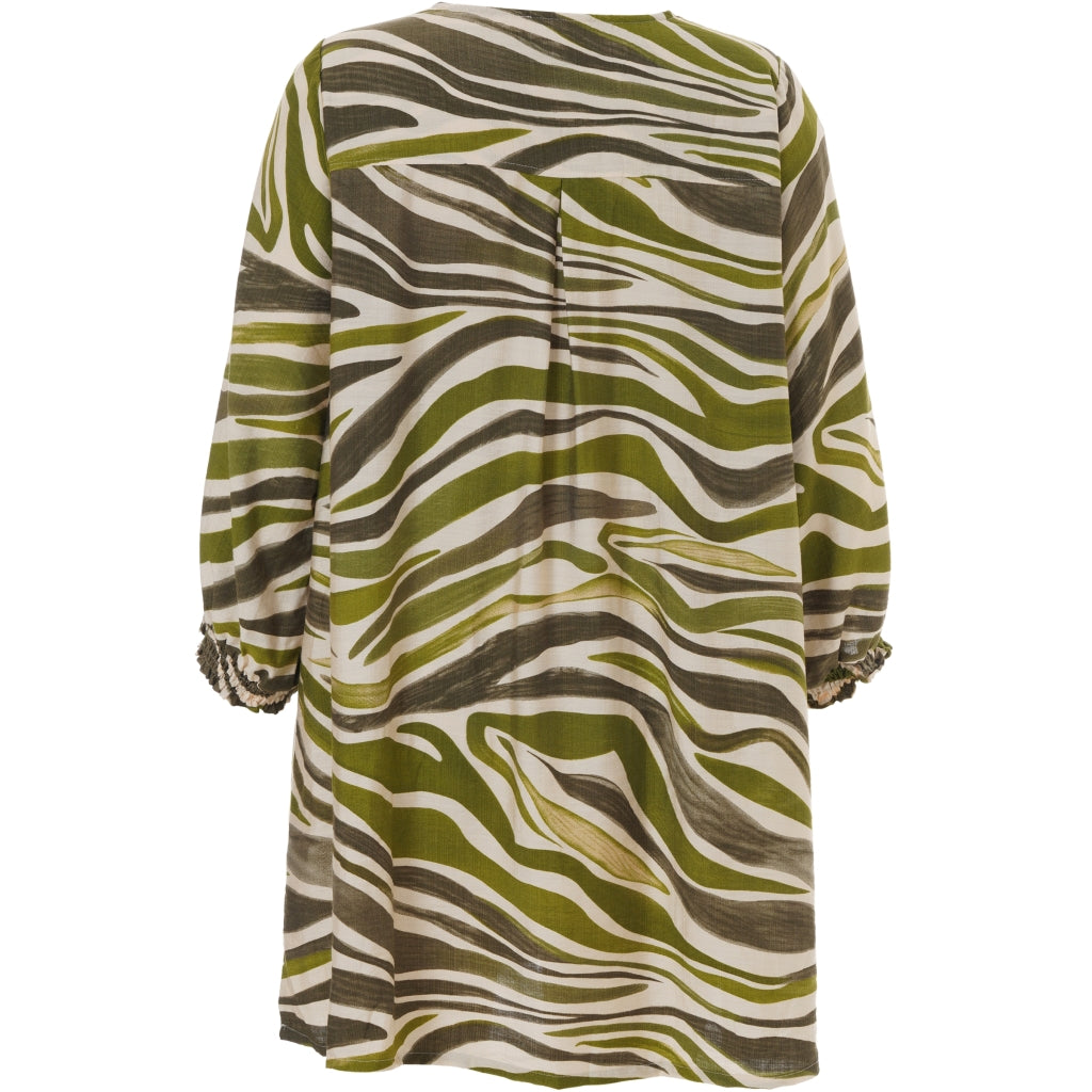 Studio SIlsa Tunic Tunic Offwhite with green pattern