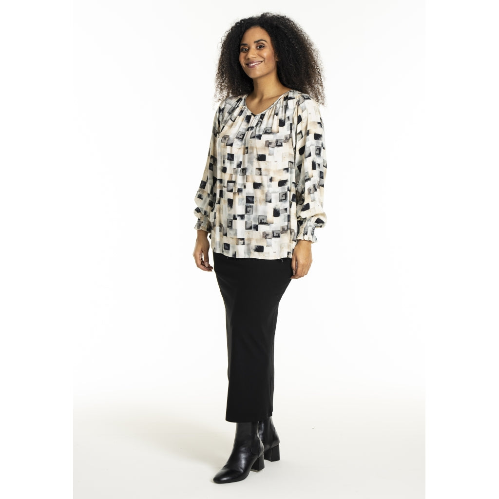 Studio SIngred Blouse Blouse Sand melange mix boxes