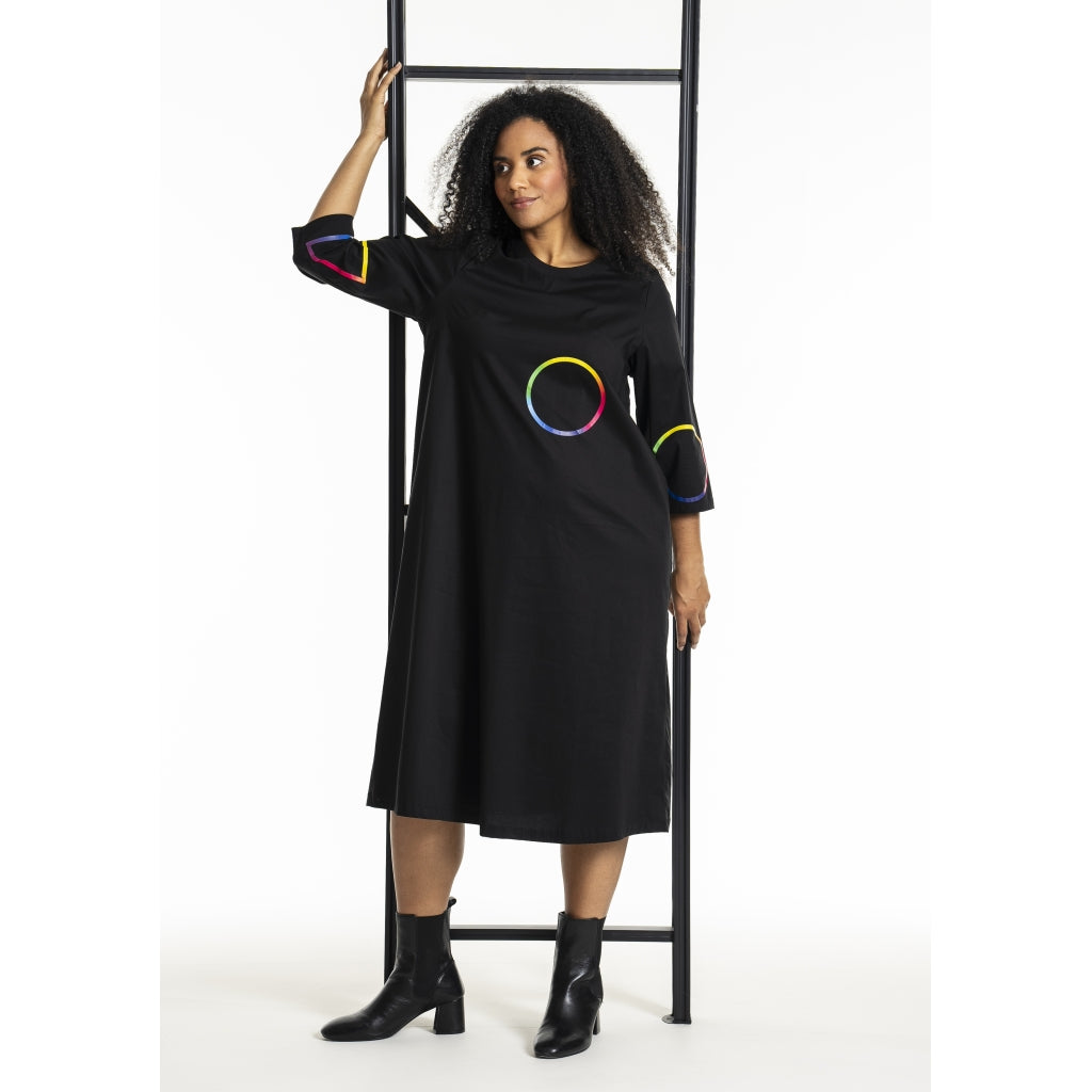 Studio SJasmina Dress Dress Black + rainbow print