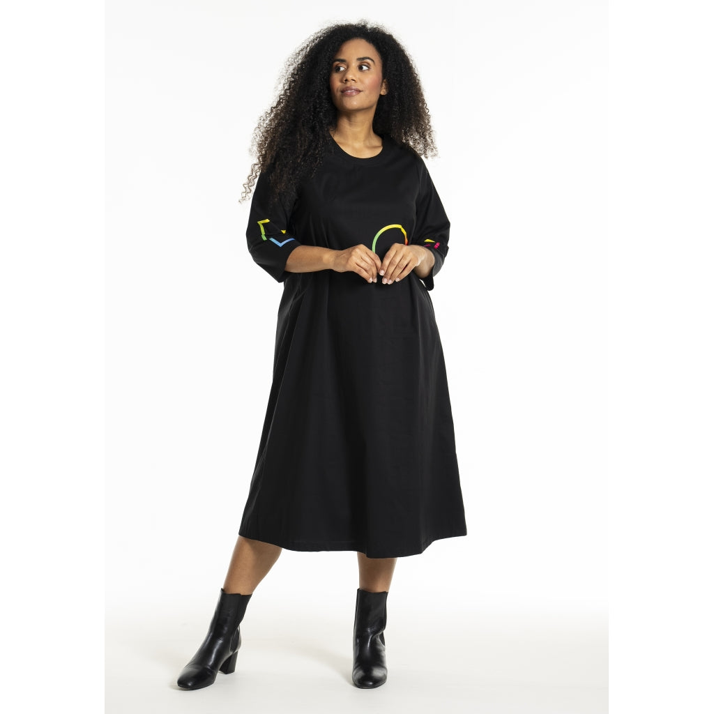 Studio SJasmina Dress Dress Black + rainbow print