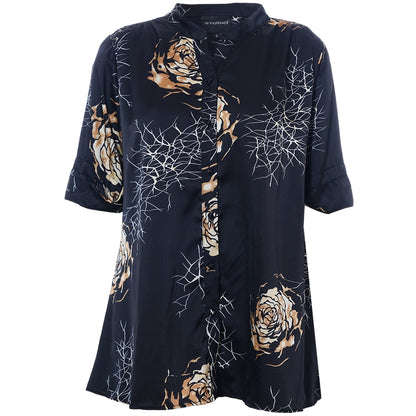 Studio SJorun Blouse Blouse Black with camel rose