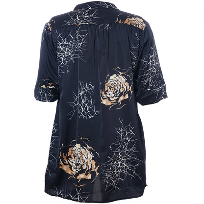 Studio SJorun Blouse Blouse Black with camel rose