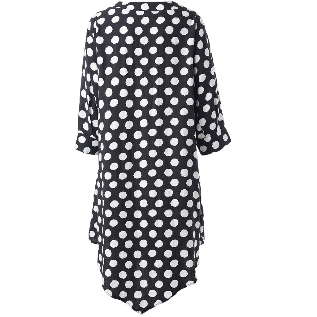 Studio SJuline Tunic Tunic Black with white dots