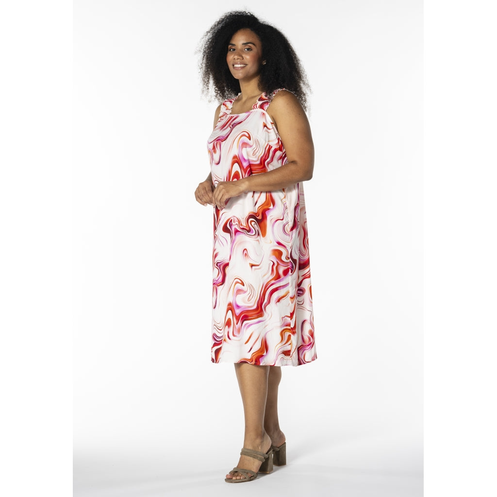 Studio SKersti Dress Dress White with orange pink abstract patterns